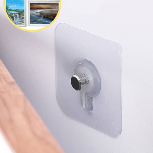 ADHESIVE TRANSPARENT WALL HOOK - Image 2