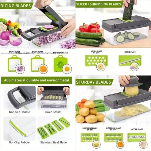 16IN1 VEGETABLE SLICER WITH SKIN PEELER - Image 3