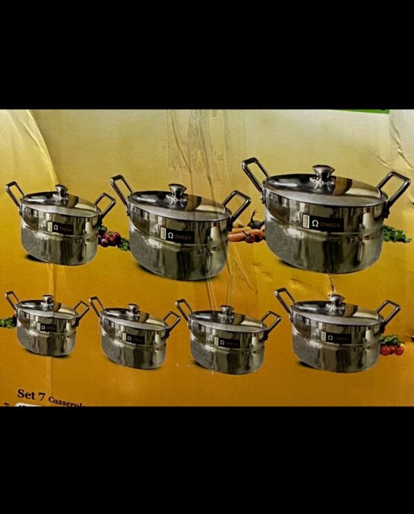 7PCS SET TOWER OMEGA POT SET - Image 2