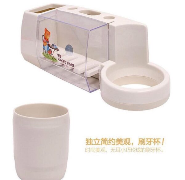BEAR TOOTHPASTE BRUSH HOLDER WITH CUP