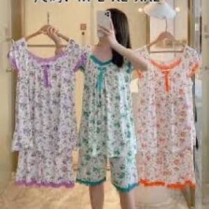 2PCS FLOWERY NIGHT WEAR